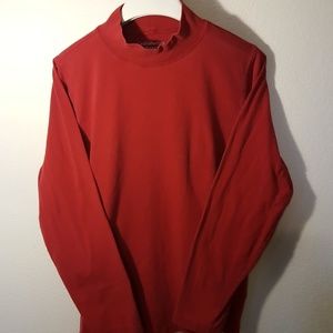 Red Mock Turtleneck - Great for layering